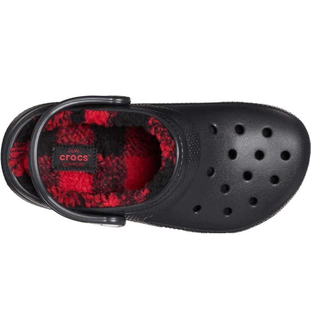 Crocs zueco mujer Classic Lined Buff Check Clog vista superior