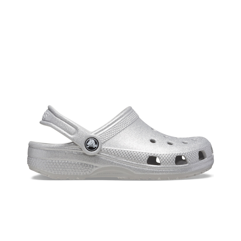 Crocs zueco niño Classic Glitter Clog T lateral exterior