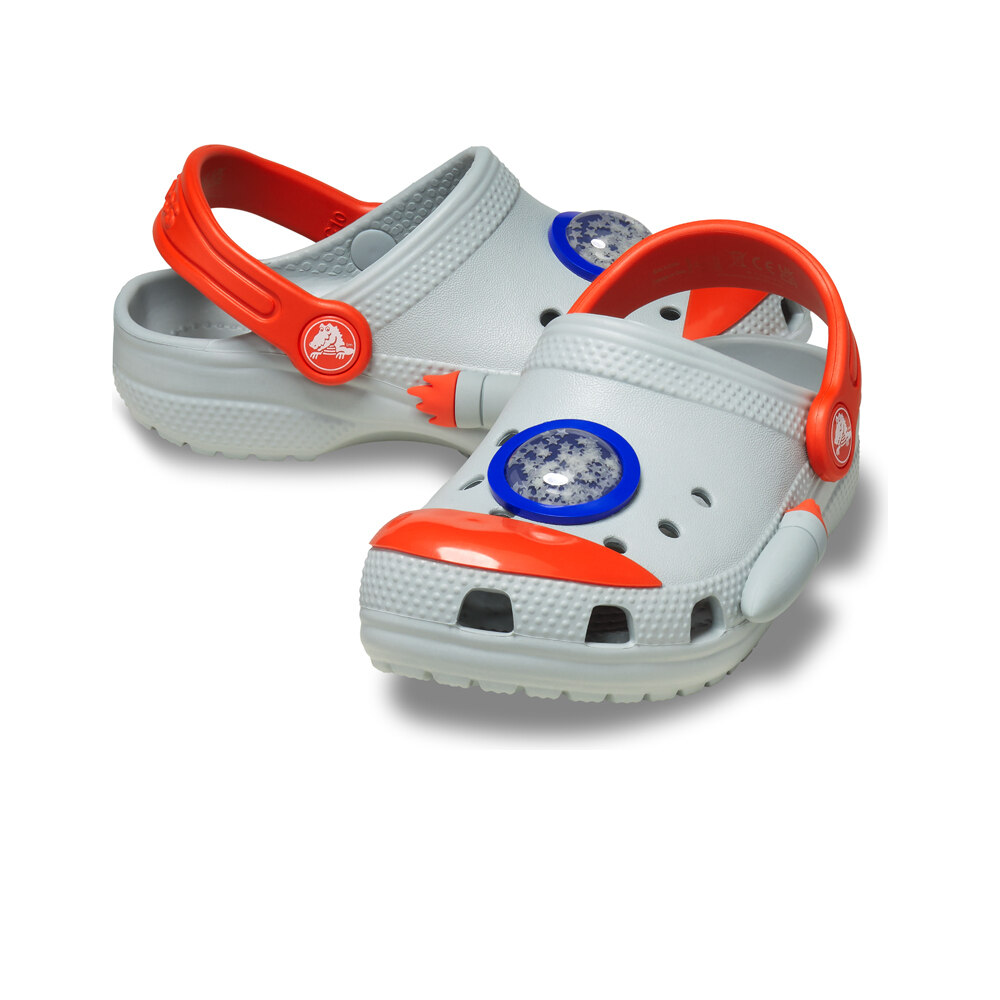 Crocs zueco niño Classic Rocket Ship Clog T lateral interior