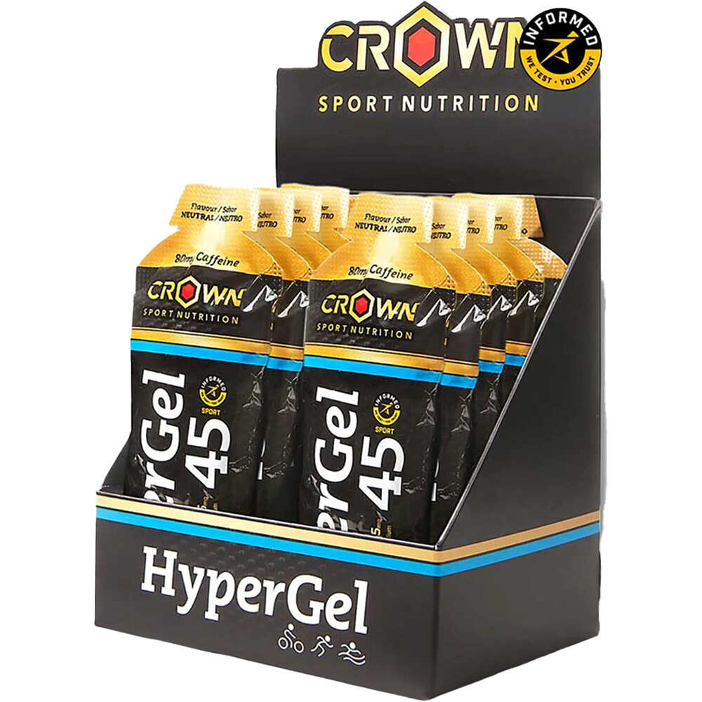 Crown Sport Nutrition energía instantánea HyperGel 45 Cafeina vista frontal