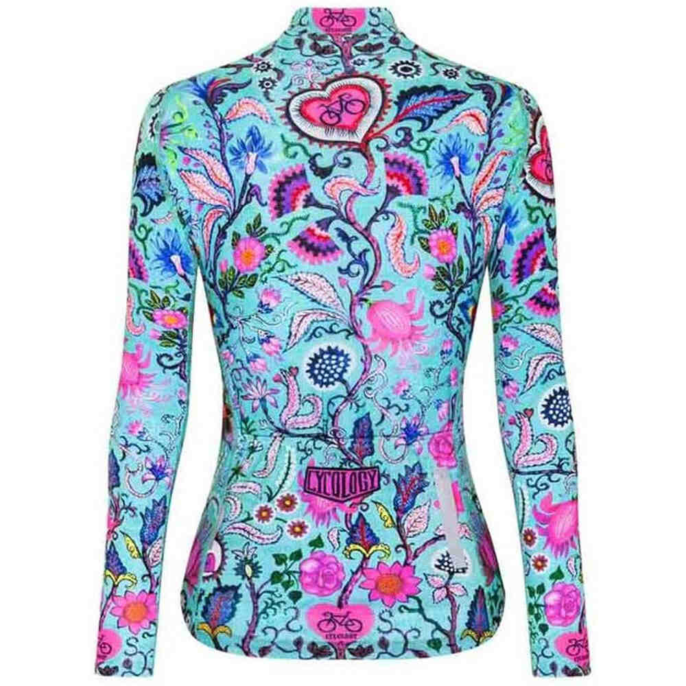 Cycology maillot manga larga mujer Secret Garden Lightweight LS Summer Jers vista trasera