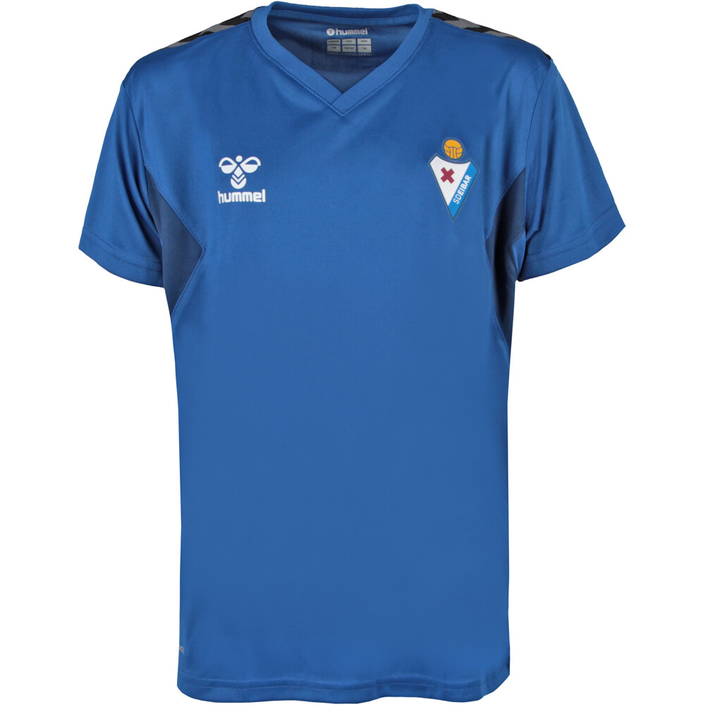 Eibar camiseta entrenamiento niño EIBAR 25 ENTRENO JERSEY S/S INF AZ vista frontal