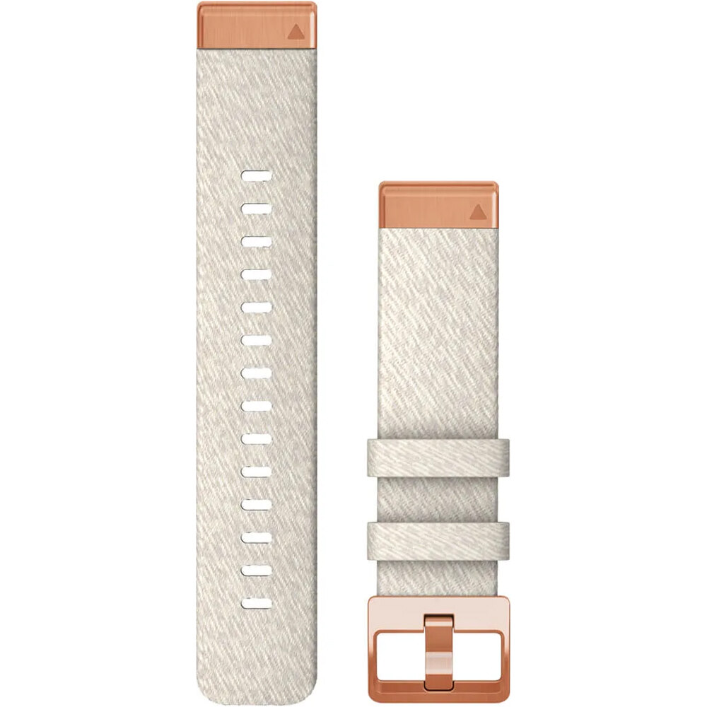 Garmin correas de relojes deportivos Correa de Nailon Blanco Rose Gold 20mm vista frontal