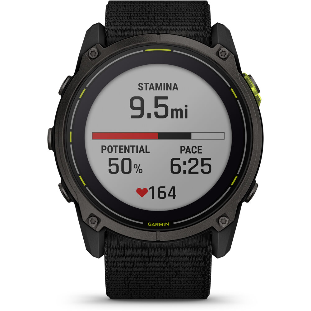 Garmin pulsómetros con gps Enduro 3, Crbn Gry DLC Ti w/Blk Sport Lo 11