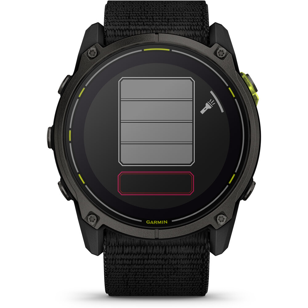 Garmin pulsómetros con gps Enduro 3, Crbn Gry DLC Ti w/Blk Sport Lo 13