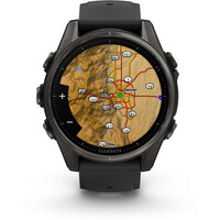 Garmin pulsómetros con gps fenix 8 43mm,AMOLED,Saph,CrbnGry Ti/Blk,Blk/PebblGryBnd 04