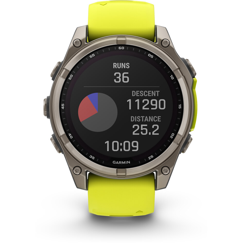 Garmin pulsómetros con gps fenix 8 47mm, Saph Solar, Bare Ti/Graphi 09