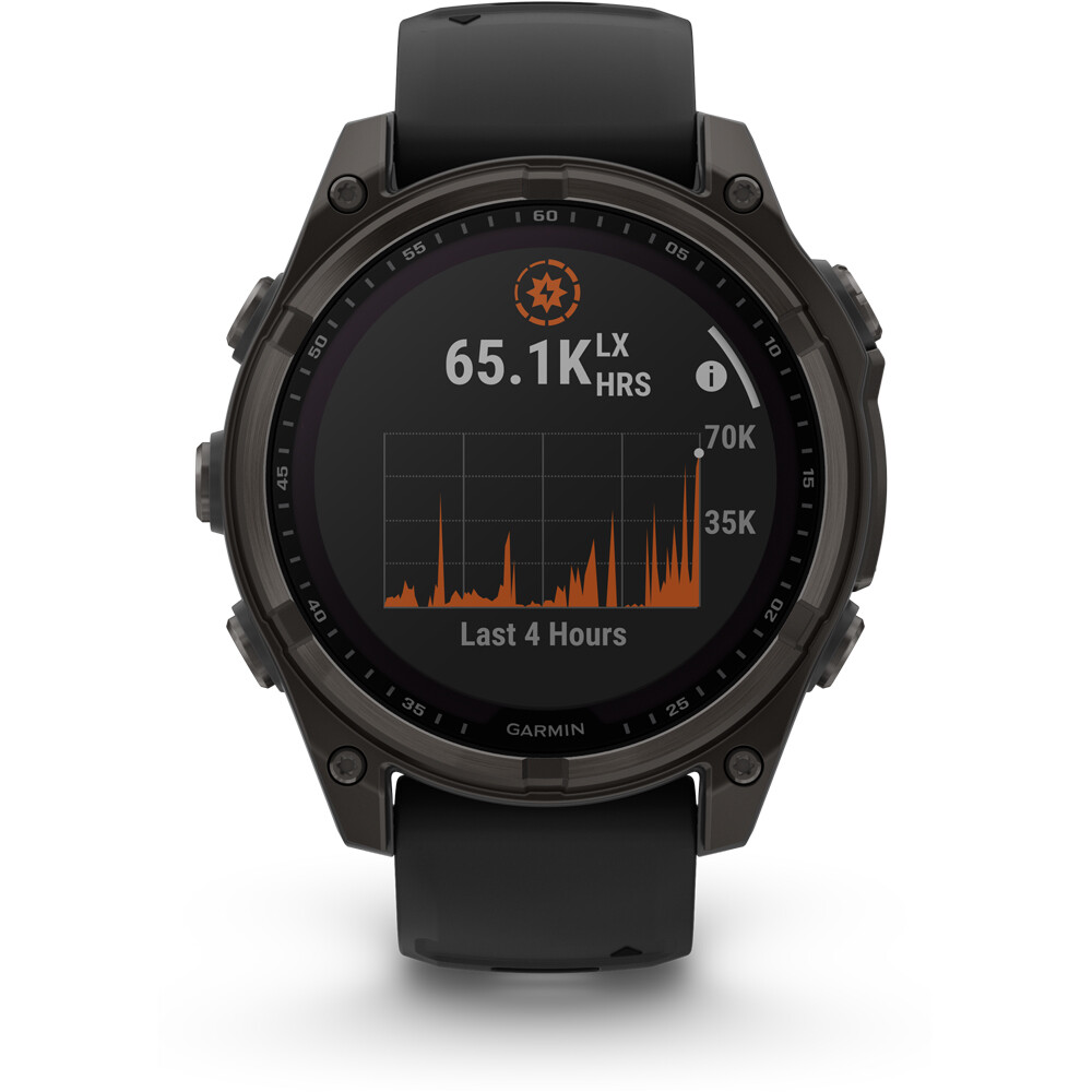 Garmin pulsómetros con gps fenix 8 47mm, Saph Solar, CrbnGry Ti/Blk 04