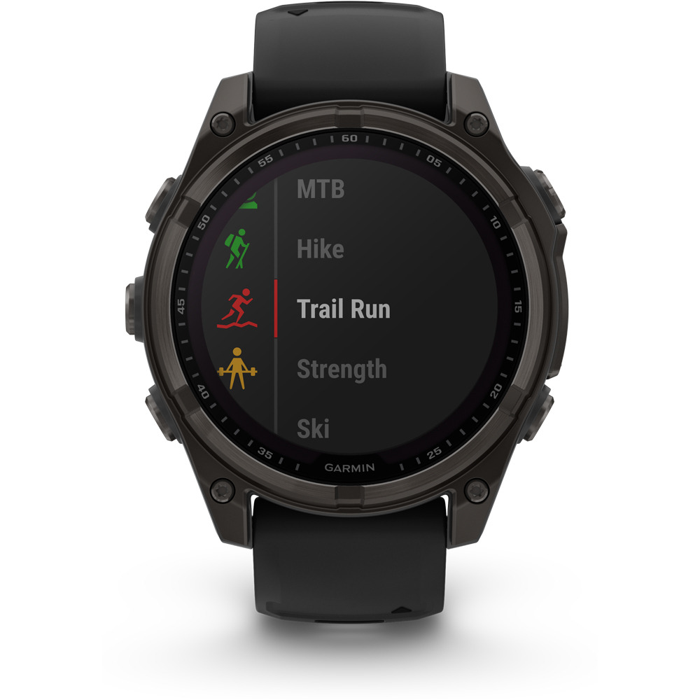 Garmin pulsómetros con gps fenix 8 47mm, Saph Solar, CrbnGry Ti/Blk 05