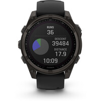 Garmin pulsómetros con gps fenix 8 47mm, Saph Solar, CrbnGry Ti/Blk 08