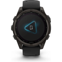 Garmin pulsómetros con gps fenix 8 47mm, Saph Solar, CrbnGry Ti/Blk 12