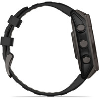 Garmin pulsómetros con gps fenix 8 47mm, Saph Solar, CrbnGry Ti/Blk, BlkSportLpBnd 15