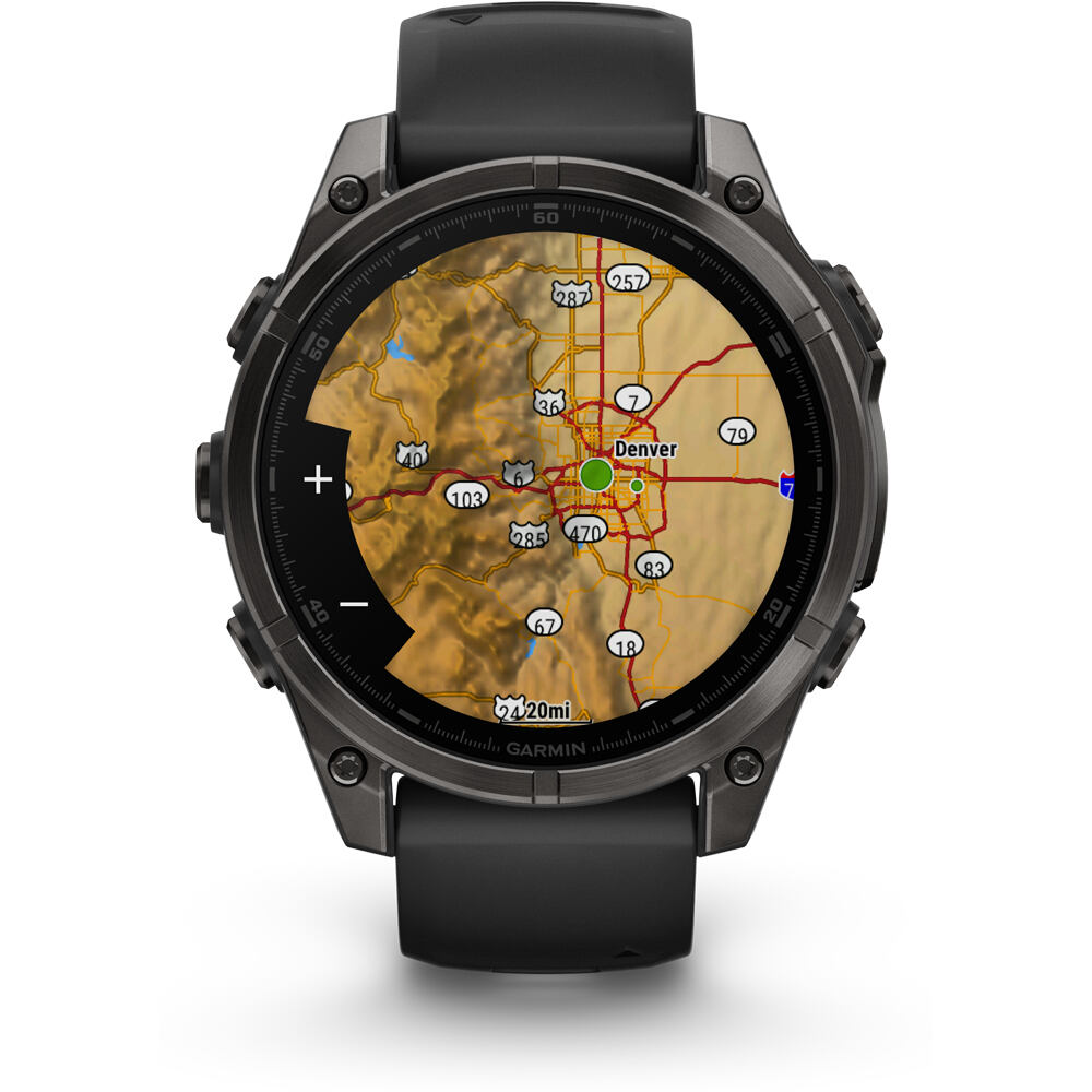 Garmin pulsómetros con gps fenix 8 47mm,AMOLED,Saph,CrbnGryTi/Blk,B 05