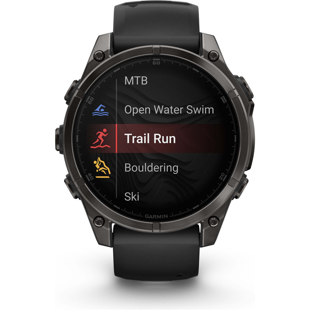 Garmin pulsómetros con gps fenix 8 47mm,AMOLED,Saph,CrbnGryTi/Blk,B 06