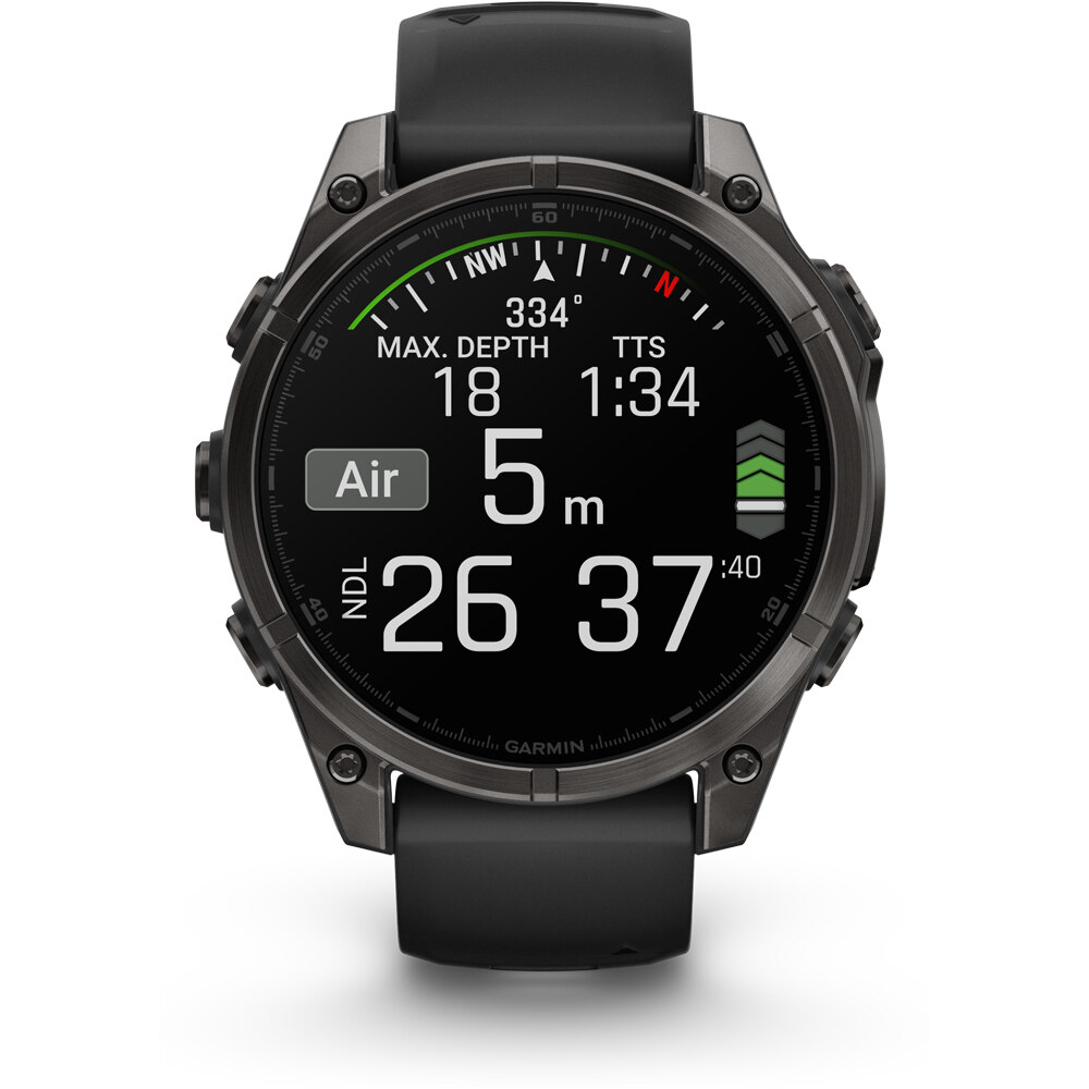 Garmin pulsómetros con gps fenix 8 47mm,AMOLED,Saph,CrbnGryTi/Blk,B 07