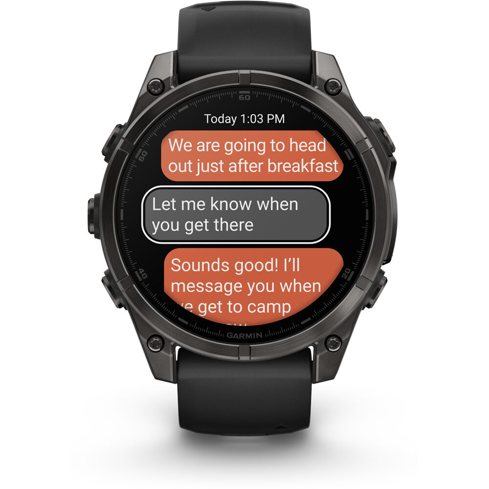 Garmin pulsómetros con gps fenix 8 47mm,AMOLED,Saph,CrbnGryTi/Blk,B 12