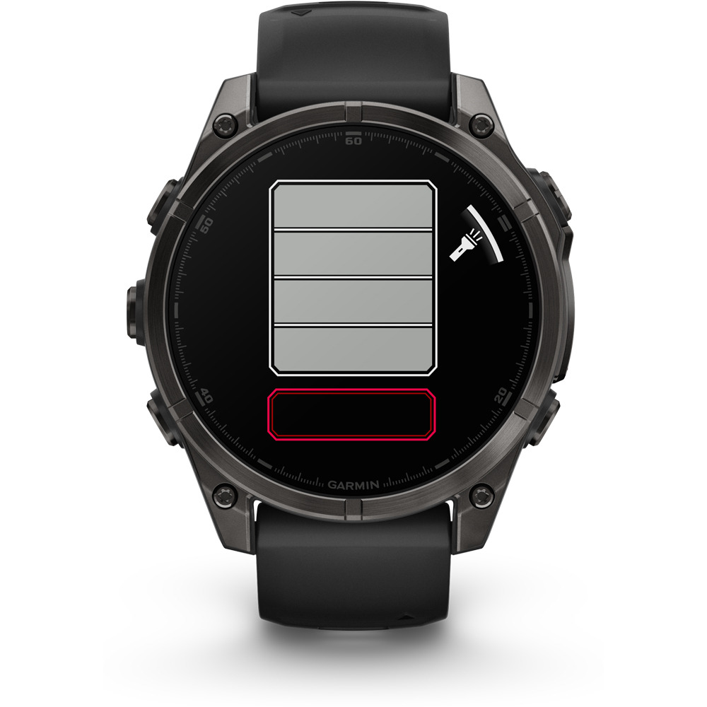 Garmin pulsómetros con gps fenix 8 47mm,AMOLED,Saph,CrbnGryTi/Blk,B 14