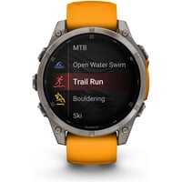 Garmin pulsómetros con gps fenix 8 47mm,AMOLED,Saph,Ti/Bare/Grpht,S 06