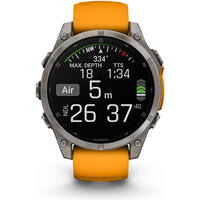 Garmin pulsómetros con gps fenix 8 47mm,AMOLED,Saph,Ti/Bare/Grpht,S 07