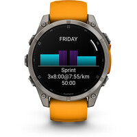 Garmin pulsómetros con gps fenix 8 47mm,AMOLED,Saph,Ti/Bare/Grpht,SparkOrg/GrphtBd 11