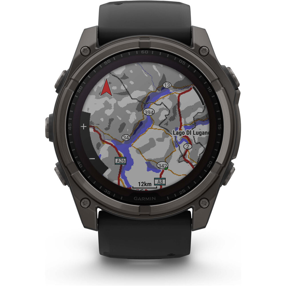 Garmin pulsómetros con gps fenix 8 51mm, Saph Solar, CrbnGry Ti/Blk 03