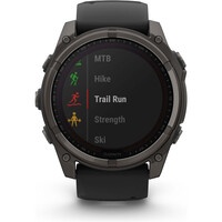 Garmin pulsómetros con gps fenix 8 51mm, Saph Solar, CrbnGry Ti/Blk 05