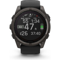 Garmin pulsómetros con gps fenix 8 51mm, Saph Solar, CrbnGry Ti/Blk 07