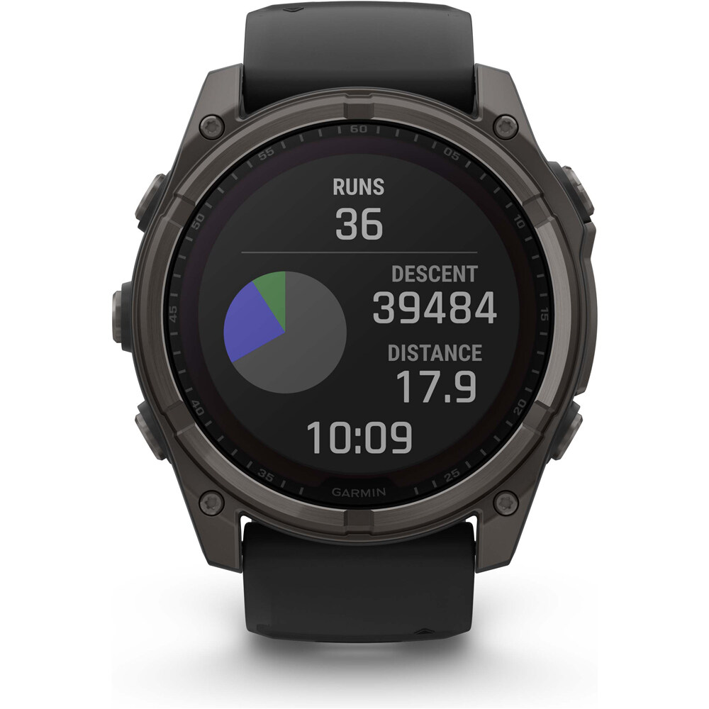 Garmin pulsómetros con gps fenix 8 51mm, Saph Solar, CrbnGry Ti/Blk 09