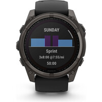 Garmin pulsómetros con gps fenix 8 51mm, Saph Solar, CrbnGry Ti/Blk 10