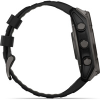 Garmin pulsómetros con gps fenix 8 51mm, Saph Solar, CrbnGry Ti/Blk, BlkSportLpBnd 16