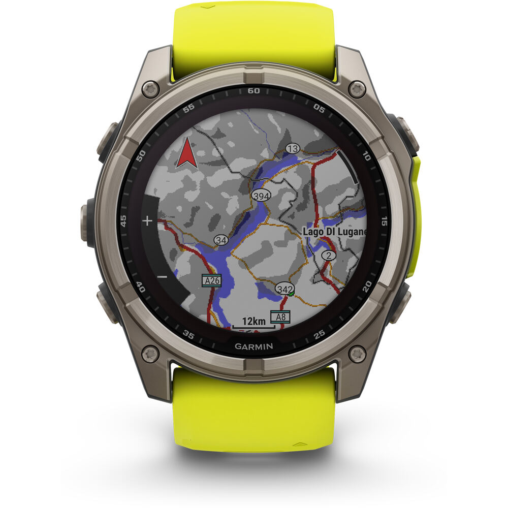 Garmin pulsómetros con gps fenix 8 51mm, Sapph Solar, Bare Ti 03