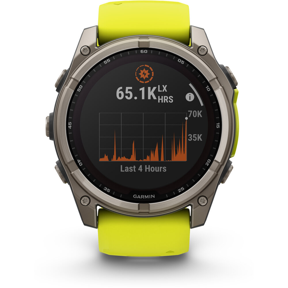 Garmin pulsómetros con gps fenix 8 51mm, Sapph Solar, Bare Ti 04