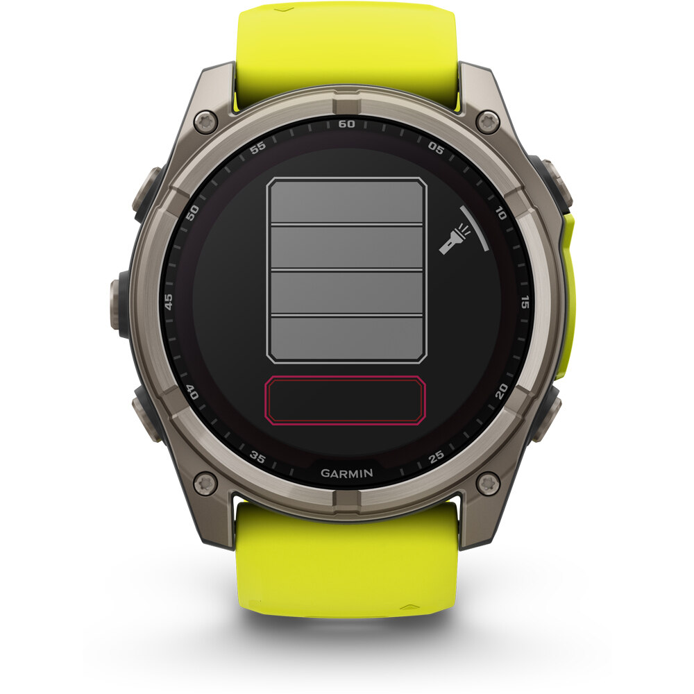 Garmin pulsómetros con gps fenix 8 51mm, Sapph Solar, Bare Ti 14