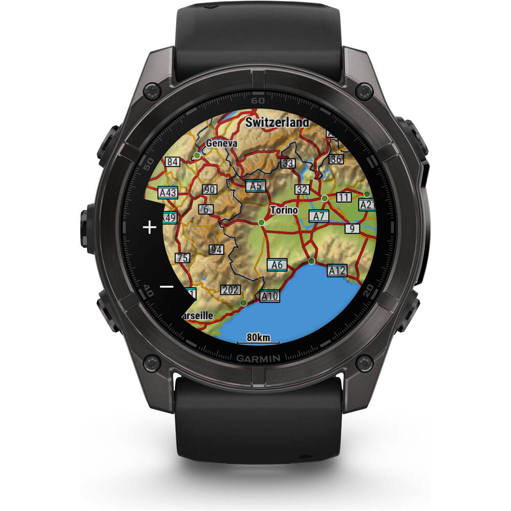 Garmin pulsómetros con gps fenix 8 51mm,AMOLED,Sapphire, Carbon Gra 05