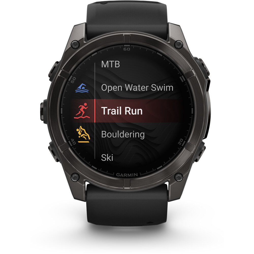 Garmin pulsómetros con gps fenix 8 51mm,AMOLED,Sapphire, Carbon Gra 06