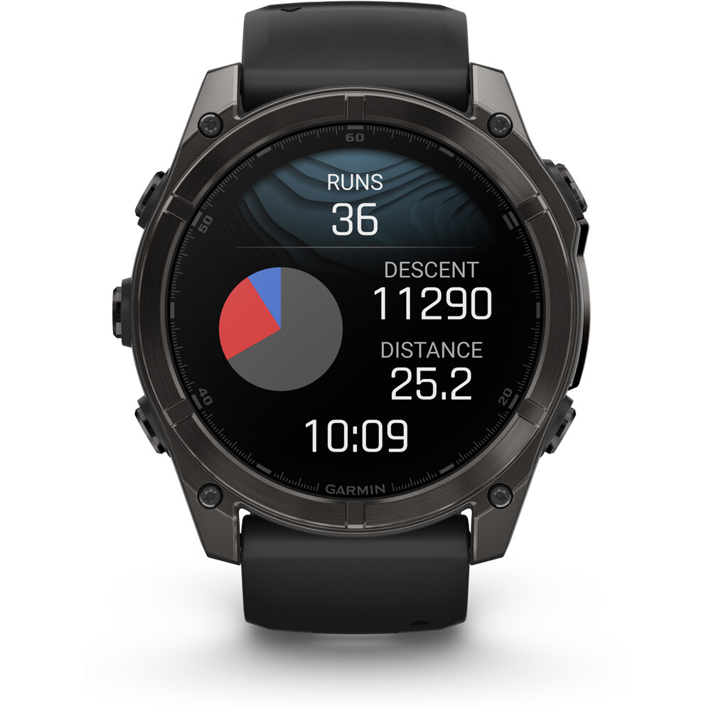 Garmin pulsómetros con gps fenix 8 51mm,AMOLED,Sapphire, Carbon Gra 10