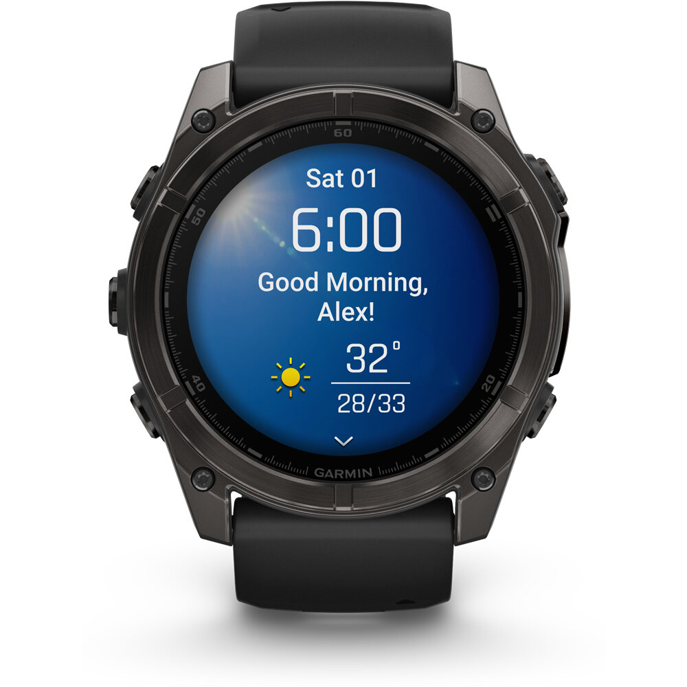 Garmin pulsómetros con gps fenix 8 51mm,AMOLED,Sapphire, Carbon Gra 12