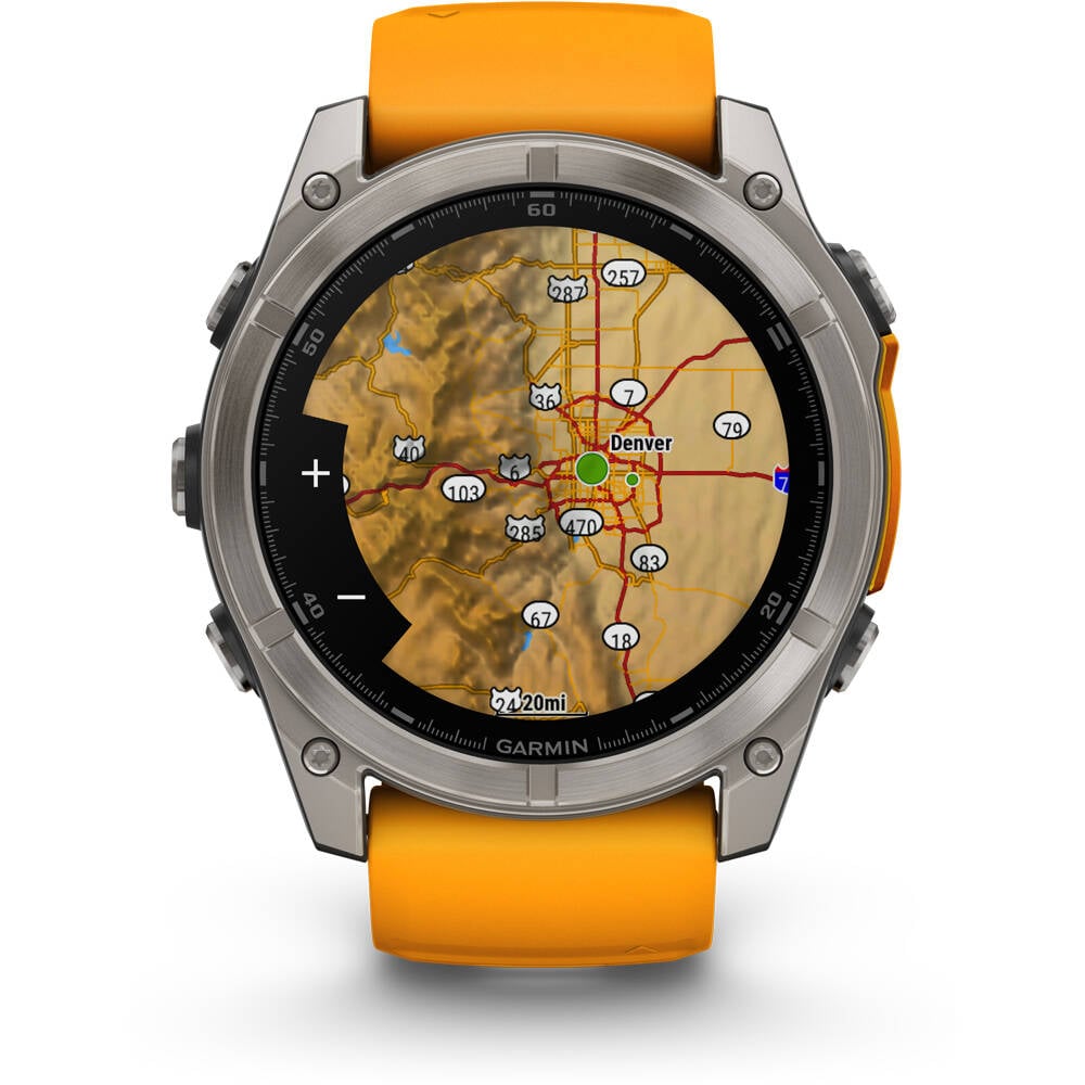 Garmin pulsómetros con gps fenix 8 51mm,AMOLED,Sapphire/Ti/Bare/Graphite/Orange 04