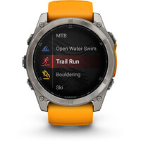 Garmin pulsómetros con gps fenix 8 51mm,AMOLED,Sapphire/Ti/Bare/Graphite/Orange 06