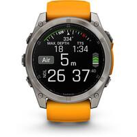 Garmin pulsómetros con gps fenix 8 51mm,AMOLED,Sapphire/Ti/Bare/Graphite/Orange 07