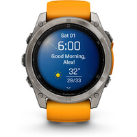 Garmin pulsómetros con gps fenix 8 51mm,AMOLED,Sapphire/Ti/Bare/Graphite/Orange 12