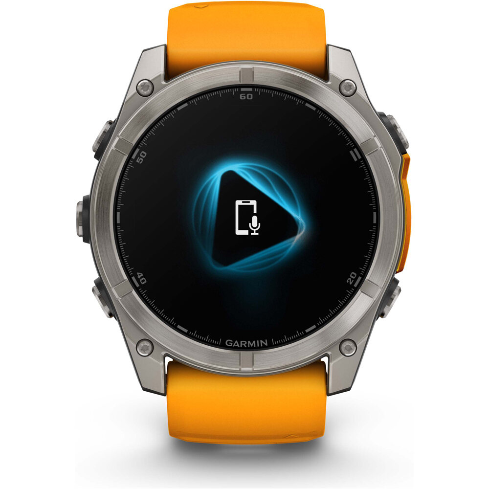 Garmin pulsómetros con gps fenix 8 51mm,AMOLED,Sapphire/Ti/Bare/Graphite/Orange 14