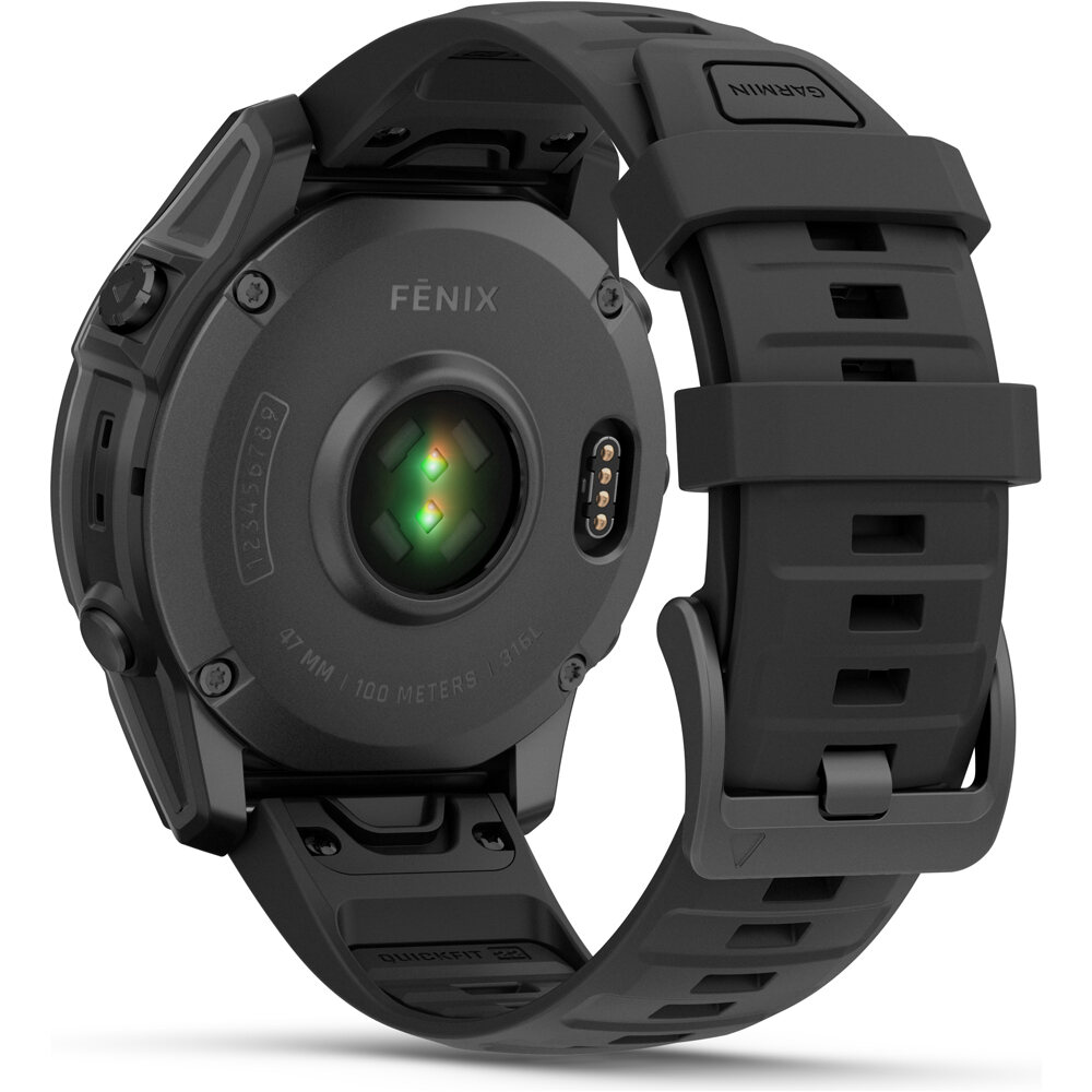 Garmin pulsómetros con gps fenix E,47mm,Slate Gray Steel/Black 01