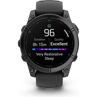 Garmin pulsómetros con gps fenix E,47mm,Slate Gray Steel/Black 10