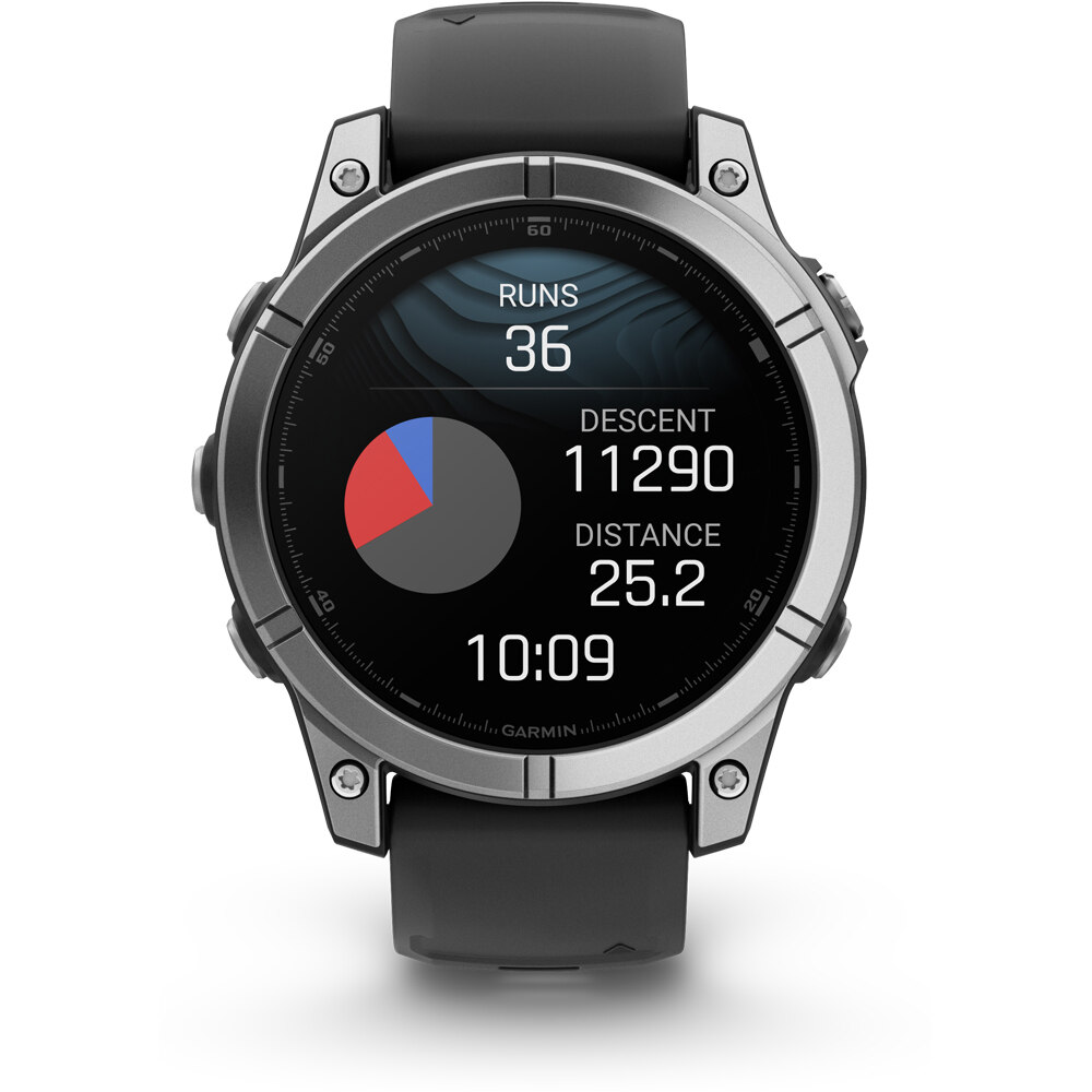 Garmin pulsómetros con gps fenix E,47mm,Stainless Steel/Graphite 05