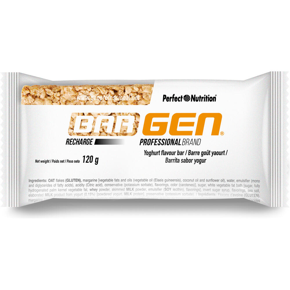 Gen Profesional barritas energéticas CAJA BARGEN RECHARGE 120GRS YOGUR 40UDS vista frontal