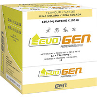 Gen Profesional energía instantánea CAJA EVOGEN GEL 75 ML PIA COLADA 24UDS vista frontal