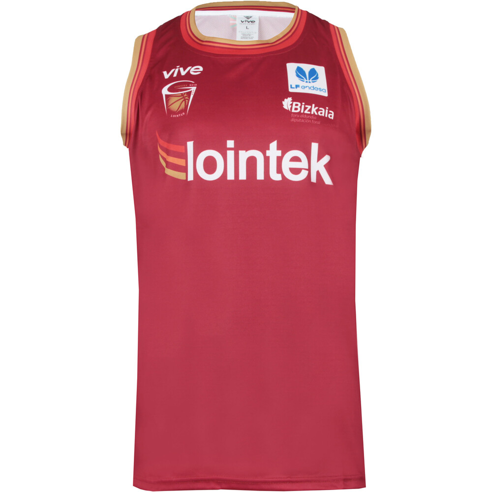 Gernika Kesb camiseta oficial baloncesto LOINTEK 25 1 EQUIPACION vista frontal