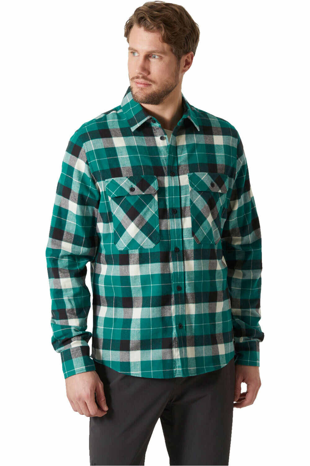 Helly Hansen camisa montaña manga larga hombre LOKKA FLANNEL LS SHIRT vista frontal