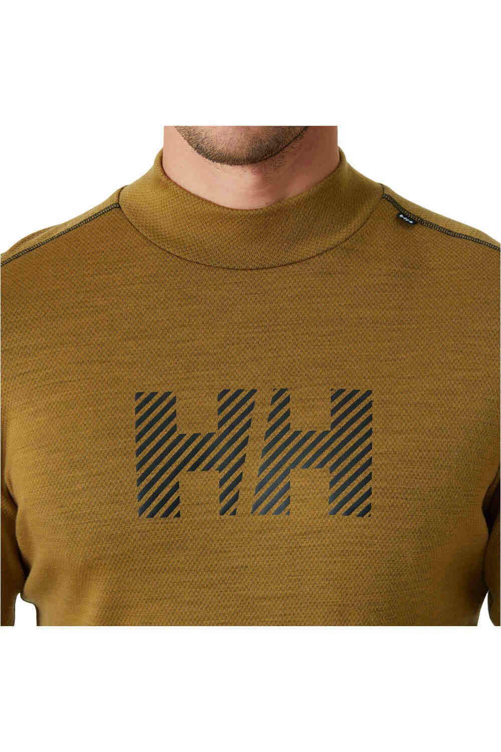 Helly Hansen camiseta térmica manga larga hombre LIFA MERINO MIDW LOGO vista detalle